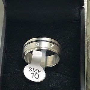 Men Stainless Steel Ring/Band size 10